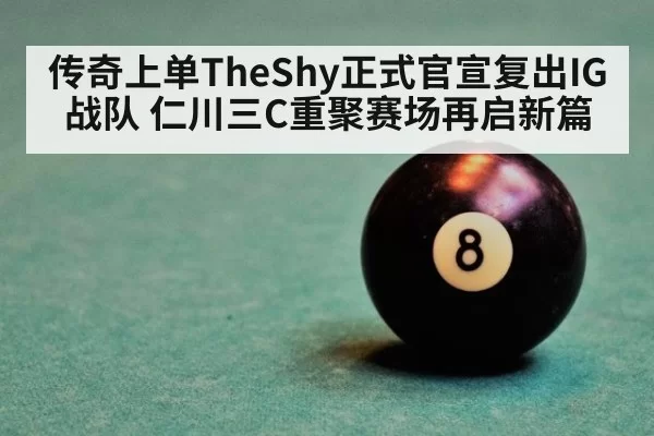 传奇上单TheShy正式官宣复出IG战队 仁川三C重聚赛场再启新篇